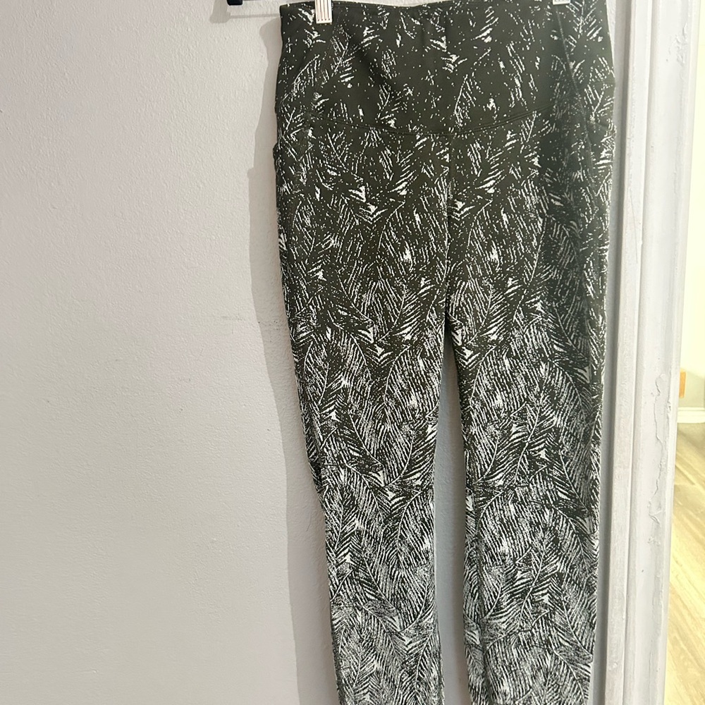 All in Motion Green and White Patterned Pants